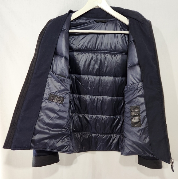 Trendy LAB PAL ZILERI Navy Blue Grey Thermal Layer Padding Puffer Jacket 46 EU - Picture 6 of 11